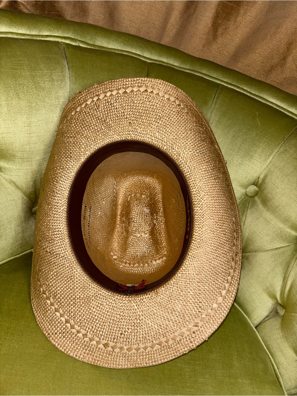 Vintage Levi's Hat Straw Cowboy 1970’s Original Authentic Feather Size 7-1/8 - Picture 8 of 11